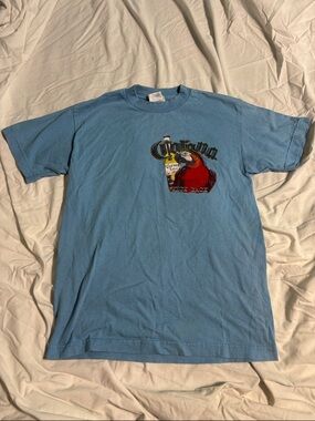 Corona Parrot Graphic Tee in Light Blue - Men's Short Sleeve